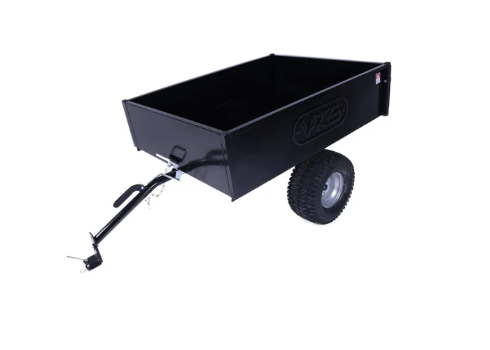 TR 220S Anhänger für Rasentraktor-SCHWARZ