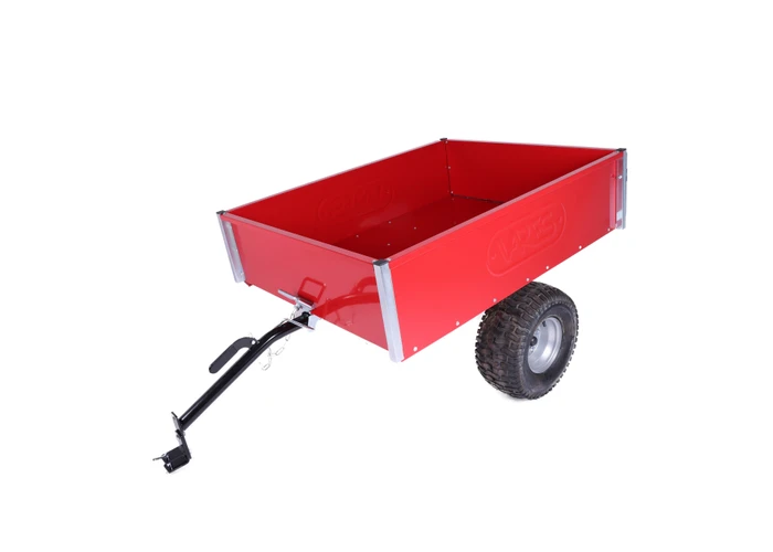 TR 220S Trailer f.Garden Tractor-GALVANIZED+ Red